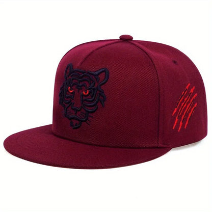 New Cotton Black Tiger Embroidery Baseball Cap