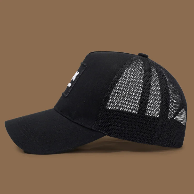 Men's Smiling Face Embroidered Baseball Cap, Fashionable Truck Driver Hat