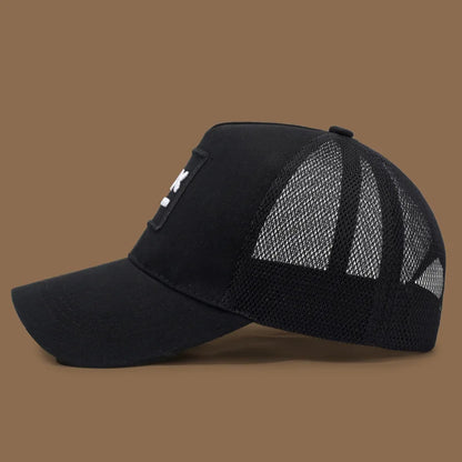 Men's Smiling Face Embroidered Baseball Cap, Fashionable Truck Driver Hat