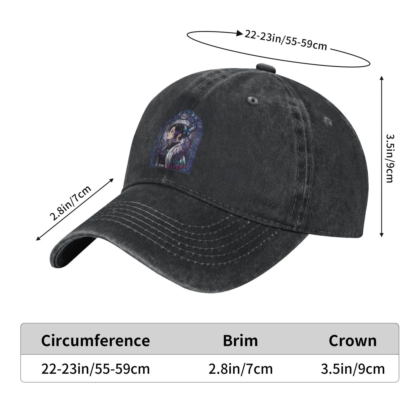 Demon Slayer Multicolor Hat Peaked Women's Cap Shinobu Kocho Baseball Hat