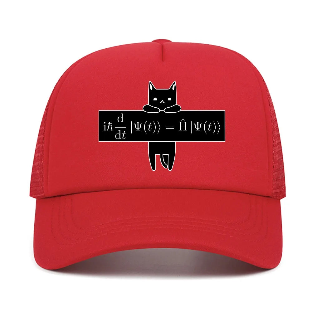 Quantum Mechanics Cat Baseball Cap
