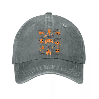 Le Poisson Steve Funny Orange Fish Meme French Baseball Cap