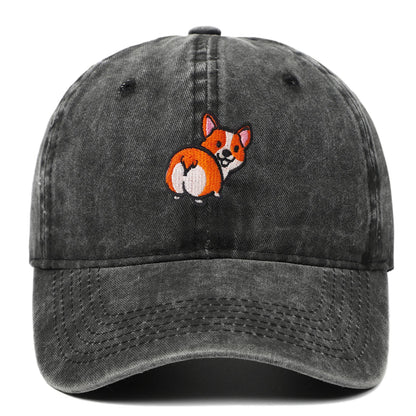 Fun Corgi Canine Embroidered Baseball Hats
