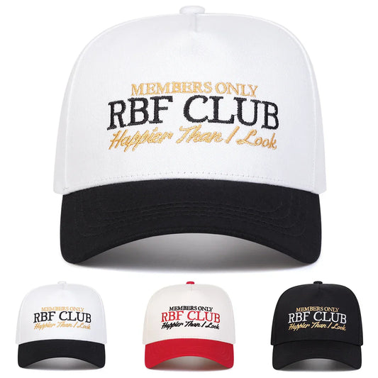 Unisex RBF CLUB Letter Embroidery Baseball Caps