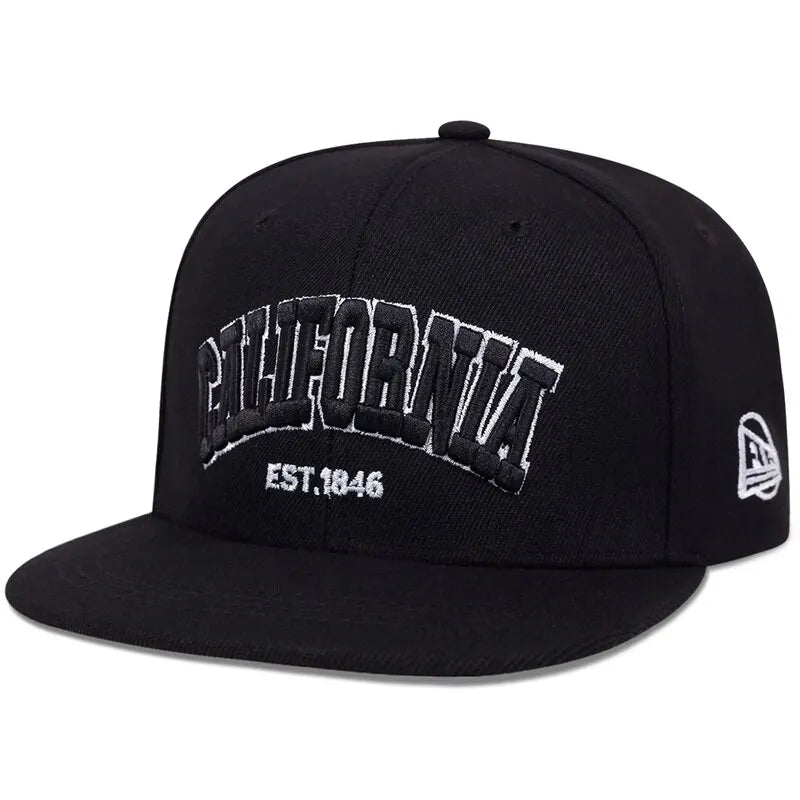 Unisex CA Letter Embroidery Snapback Caps