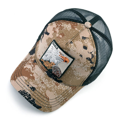 Camouflage Baseball Cap With Embroidery Eagle