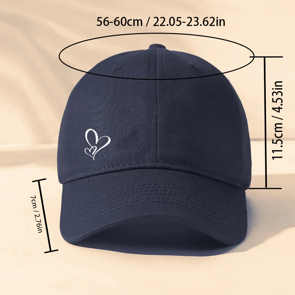 Piece of Love-Themed Printed Baseball Cap