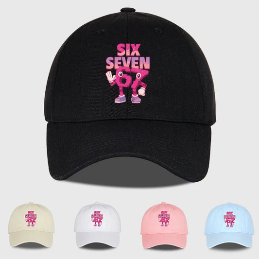 Cartoon 67 Six Seven Print Baseball Cap