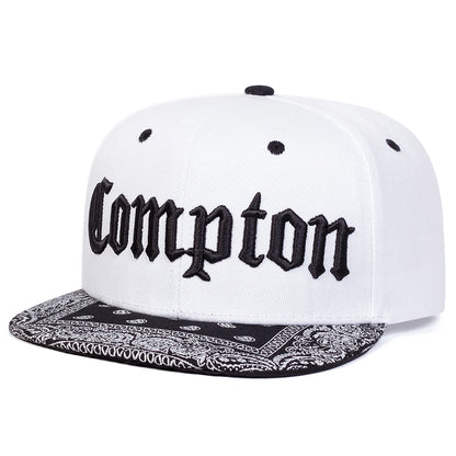 Unisex COMPTON Letter Embroidery Baseball Hats Snapback Caps
