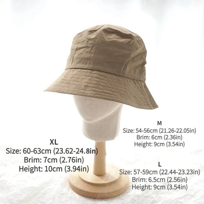 Waterproof Large Size XL62cm Sun Hat Men Women's Sunscreen UV Protection Bucket Hat