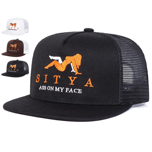 Unisex SITYA Letter Embroidery Hip-hop Net Hats Spring And Summer Outdoor Baseball Caps Sunscreen Hat Snapback Caps