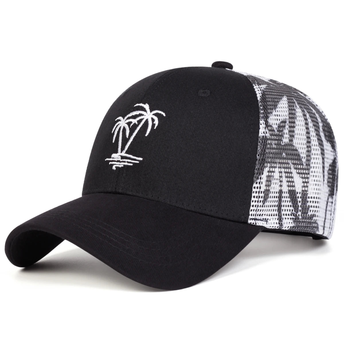 Unisex Coconut Tree Embroidery Baseball Caps