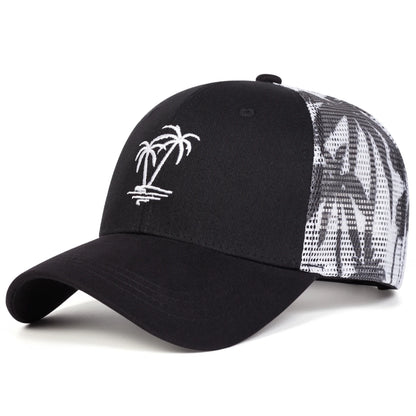 Unisex Coconut Tree Embroidery Baseball Caps