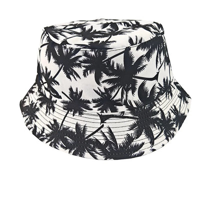 Coconut Print Travel Beach Sun Protection Breathable Simple Fisherman Hat Bucket Hat