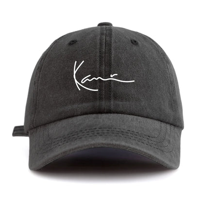 K Print Washed Baseball Cap For Adults