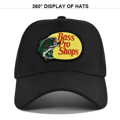 Bass Football Baseball Caps