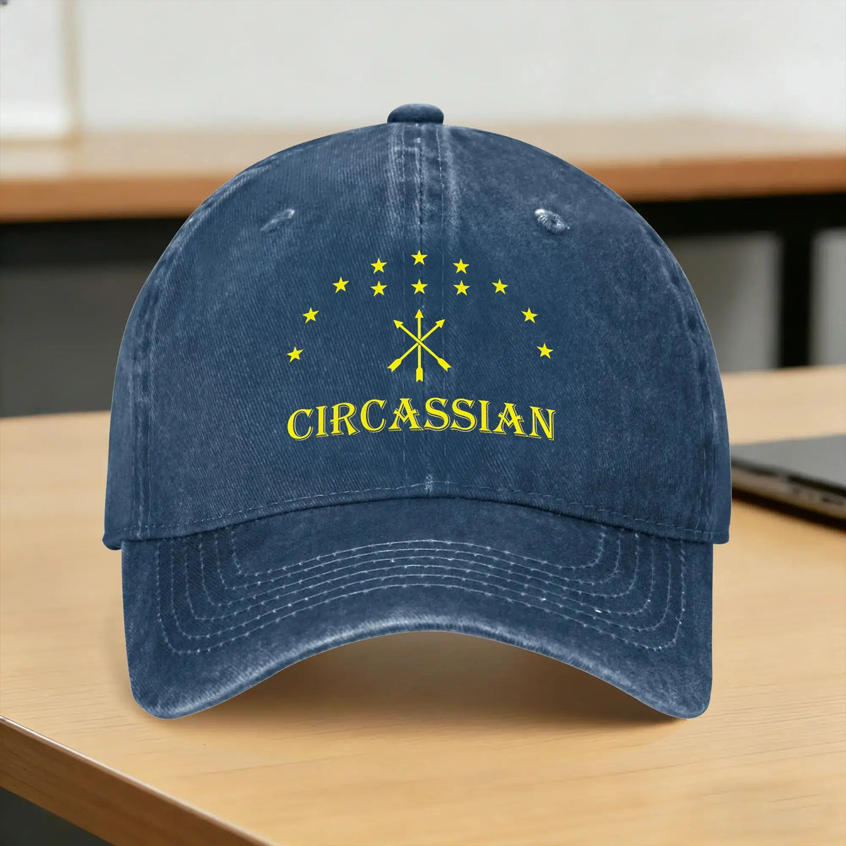 Spring Circassian Flag With Yellow Stars Perfect Adiga Baseball Cap