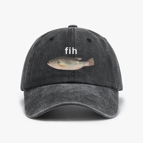 Funny Fih Fish Meme Retro Washed Baseball Cap