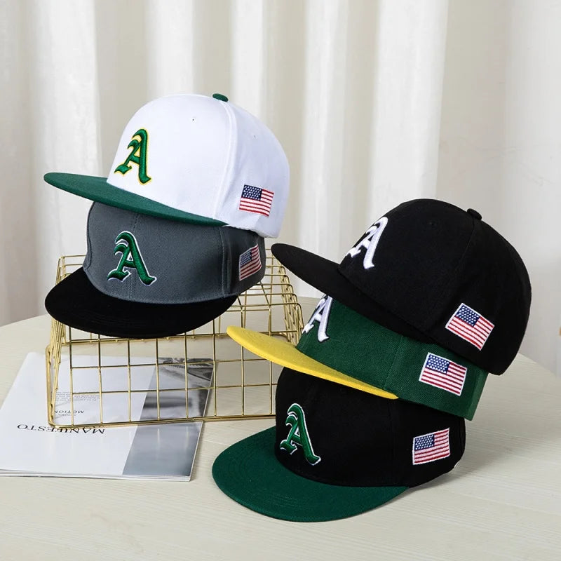 Unisex Gothic Letter American Flag HipHop Hats Outdoor