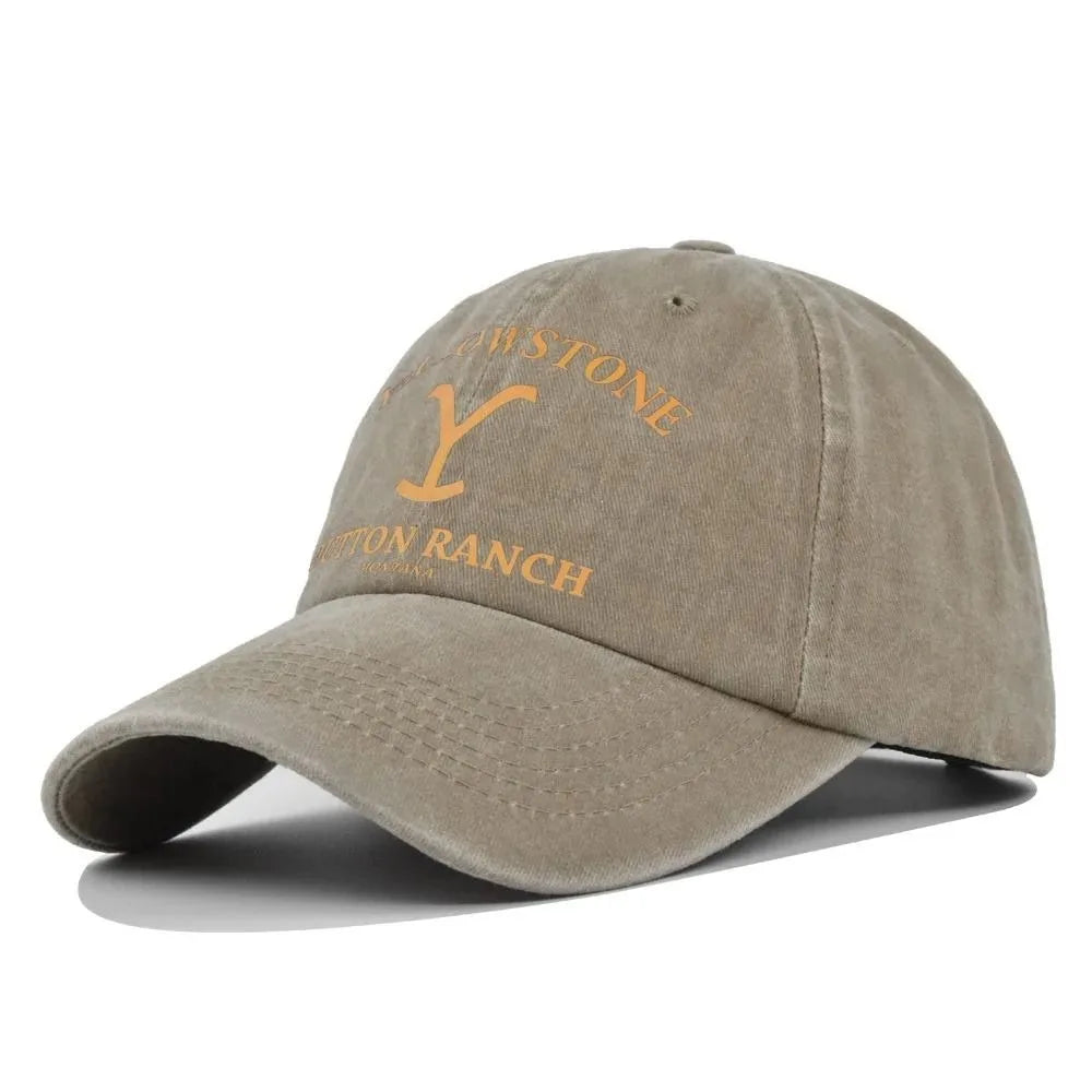 Trendy Yellowstone Dutton Ranch Baseball Cap Washed UV Protection Snapback Hat