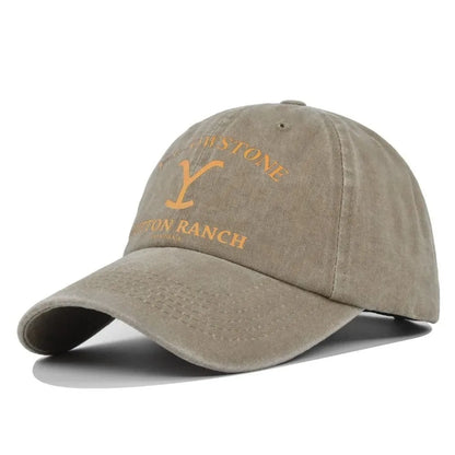 Trendy Yellowstone Dutton Ranch Baseball Cap Washed UV Protection Snapback Hat