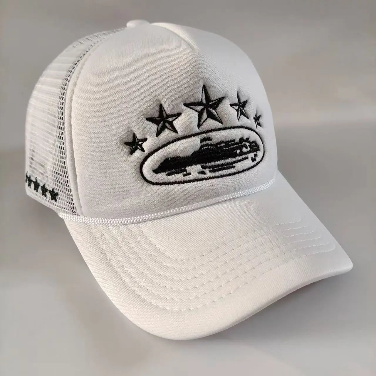 Five Star Embroidered Cotton Mesh Hat Men's Trendy Retro Baseball Hat