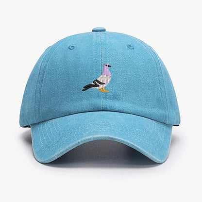 Embroidery Pigeon Spring Vintage Baseball Caps Men Women