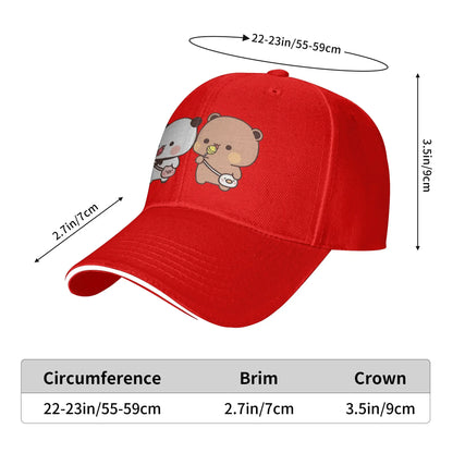 Bubu Dudu Panda And Brownie Bear Couple Baseball Cap