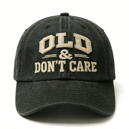 Cotton Baseball Hat Soft Vintage Old And Don'T Care Baseball Cap