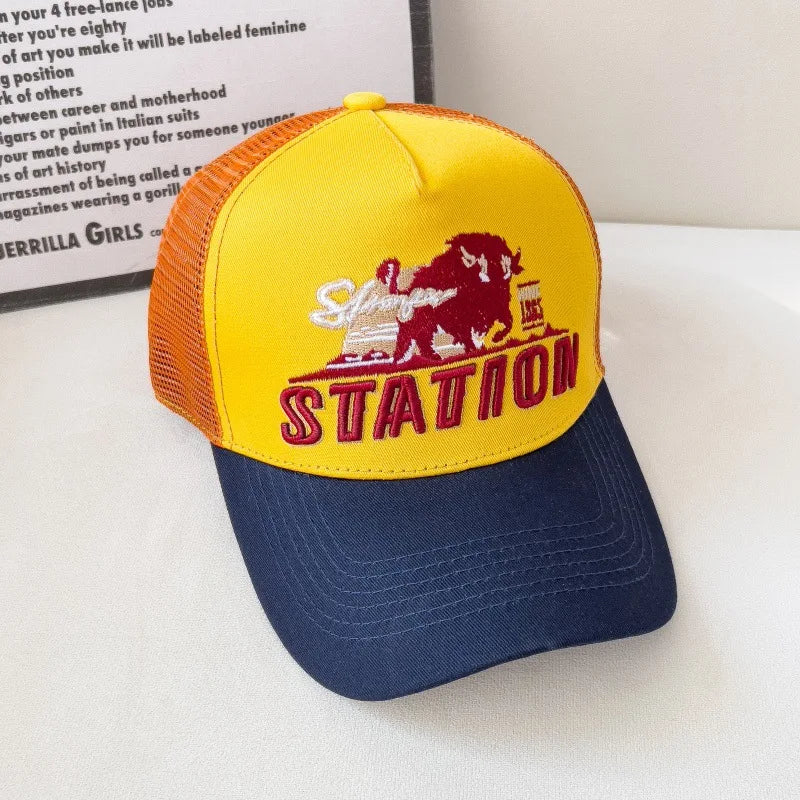American Retro Baseball Cap Mesh Breathable UPF50+