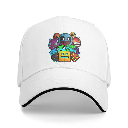 Geometry Gaming Cube Dash Baseball Caps