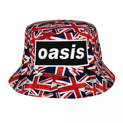 Streetwear O-Oasis Rock Collage Bucket Hats Teen Lightweight Outdoor