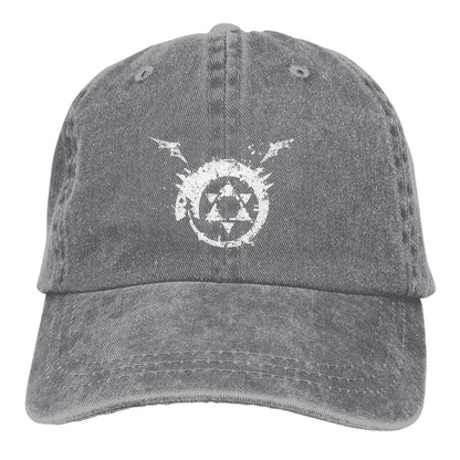 Fullmetal Alchemist Anime Multicolor Hat Peaked Men Women's Cowboy Cap Homunculus Ouroboros Baseball Caps