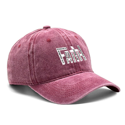 Baseball Cap Black White FAITH