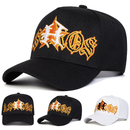 Unisex H Letter Pentagram Embroidery Baseball Caps