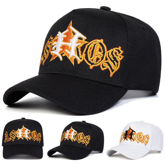 Unisex H Letter Pentagram Embroidery Baseball Caps