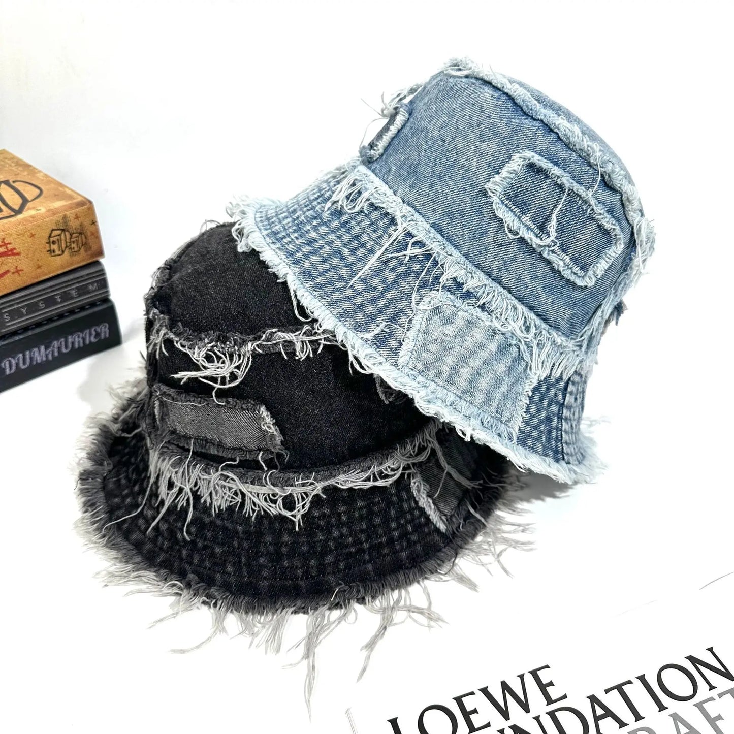 New Autumn Washed Denim Bucket Hat