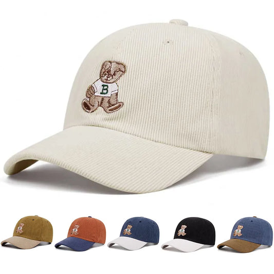 Adorable Teddy Bear Embroidery Baseball Hats Outdoor