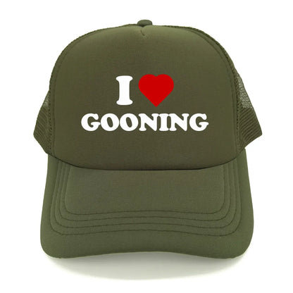 Funny I Love Gooning Baseball Caps Cool Summer Men Mesh Net Hat