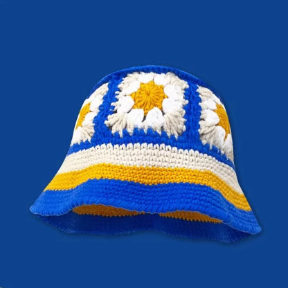 Autumn New Crochet Korean Handmade Bucket Hat Women