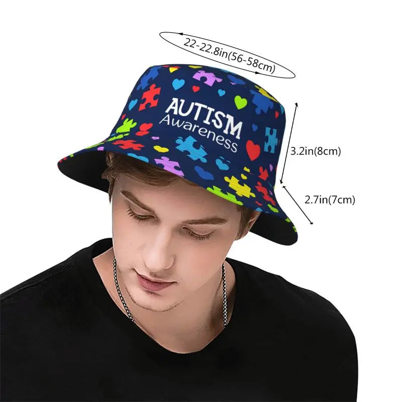 Autism Bucket Hats Autism Awareness Fishman Hat