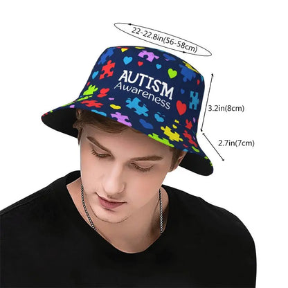 Autism Bucket Hats Autism Awareness Fishman Hat