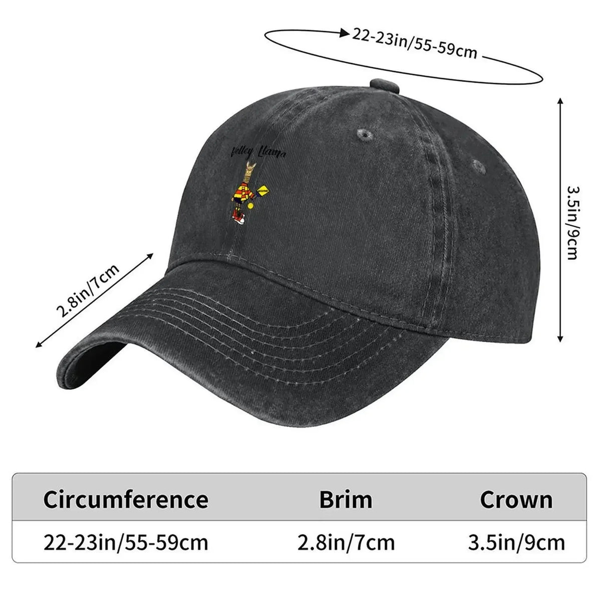 Volley Llama Pickleball Baseball Cap