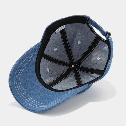 Fashion Korean Solid Color Denim Baseball Cap Women Men