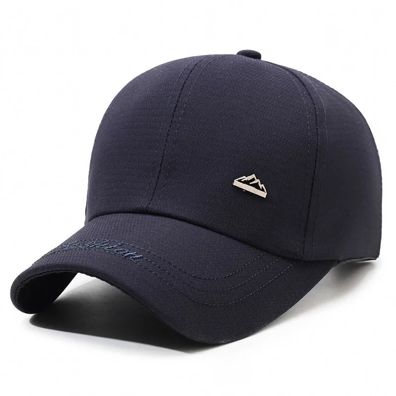 New Black Baseball Caps For Men Women Sunhat Solid Letter Sunscreen Cap