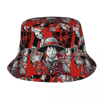Unisex Bucket Hats One Piece Luffy Japanese Anime