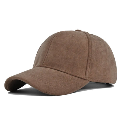 Fashion Suede Baseball Caps For Men Women Autumn Winter Solid Retro