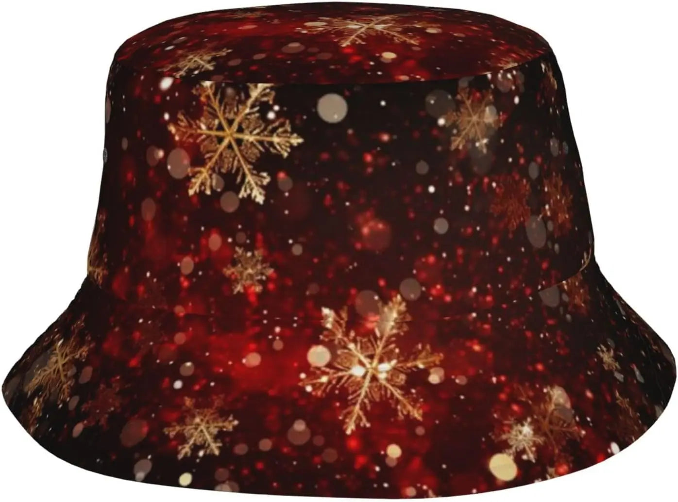 Christmas Fisherman Hat Christmas Snowflakes Hat for Women Men Bucket Hats