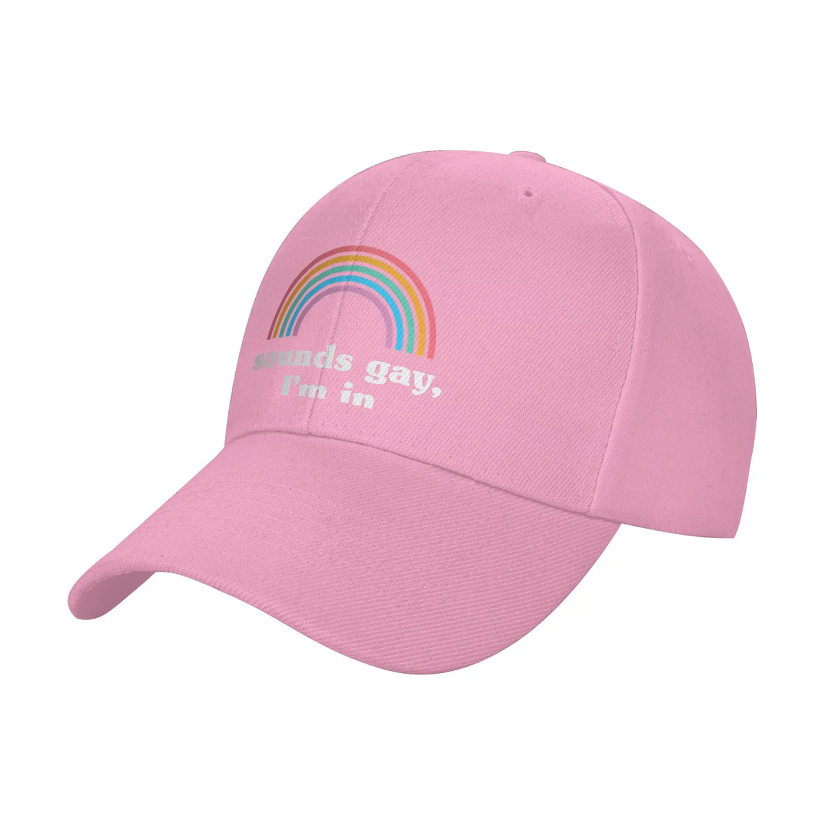 Fashion Sounds Gay I'm In LGBT Pride Rainbow Racerback Curved Brim Baseball Cap