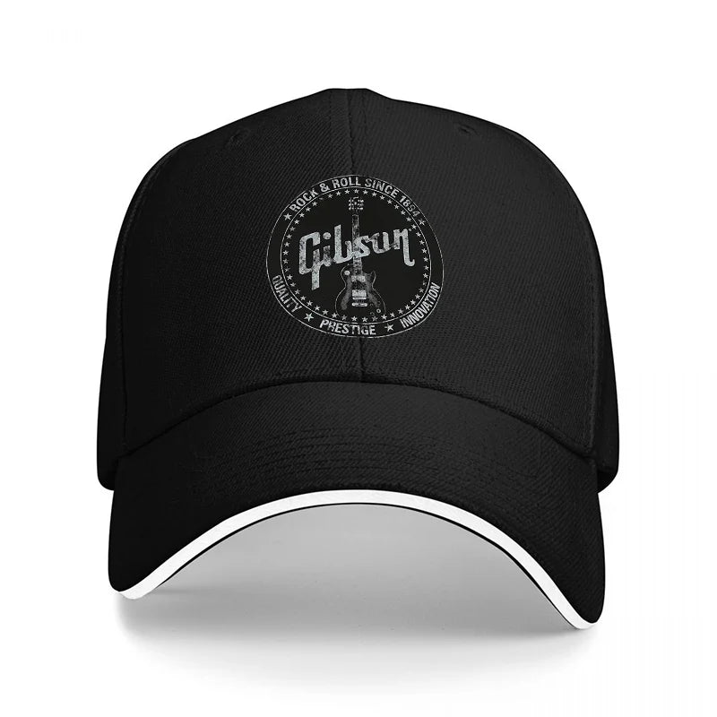 Gibson Logo Black Baseball Cap